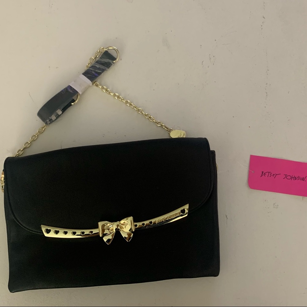 Brand New Betsey Johnson Black Shoulder Bag